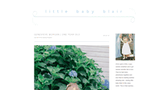 Desktop Screenshot of littlebabyblair.com